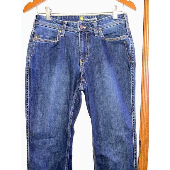 Carhartt Women's Relaxed Fit Mid-Rise Denim Jasper Jeans Size 4 - Picture 3 of 12